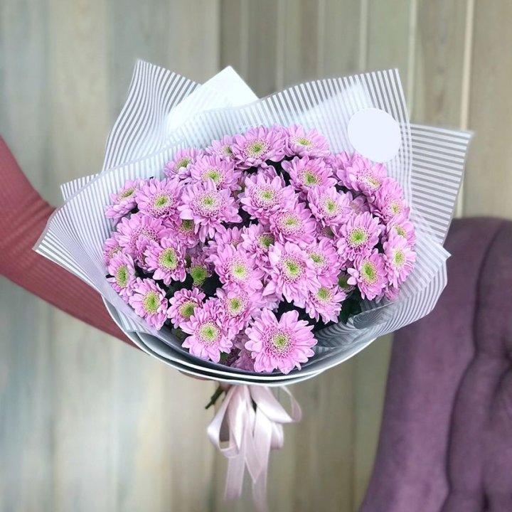 Букет розовых хризантем в Ростове-на-Дону