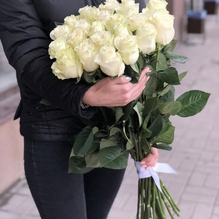 Голландские розы белые в Ростове-на-Дону