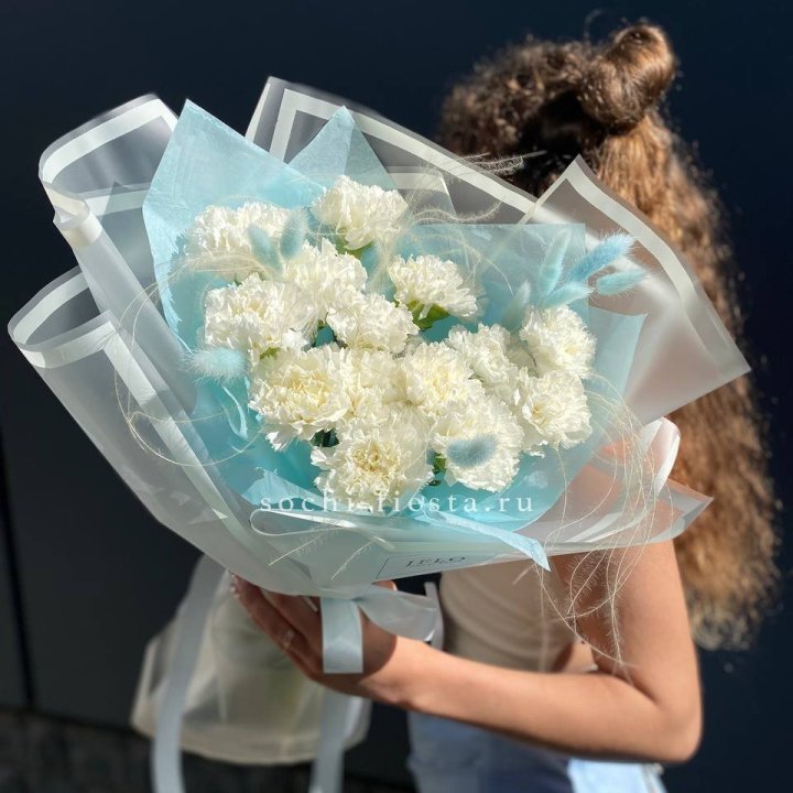 Воздушный букет из диантусов  в Ростове-на-Дону