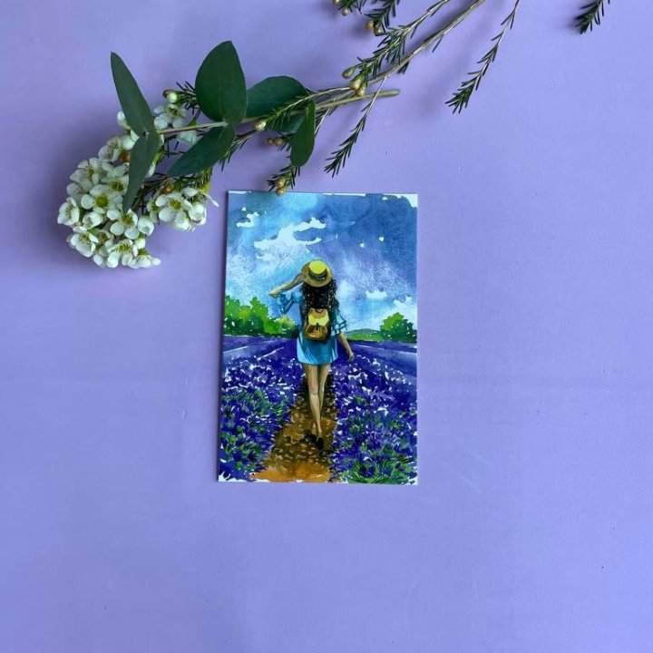 Открытка к букету "Цветочная дорога" в Ростове-на-Дону