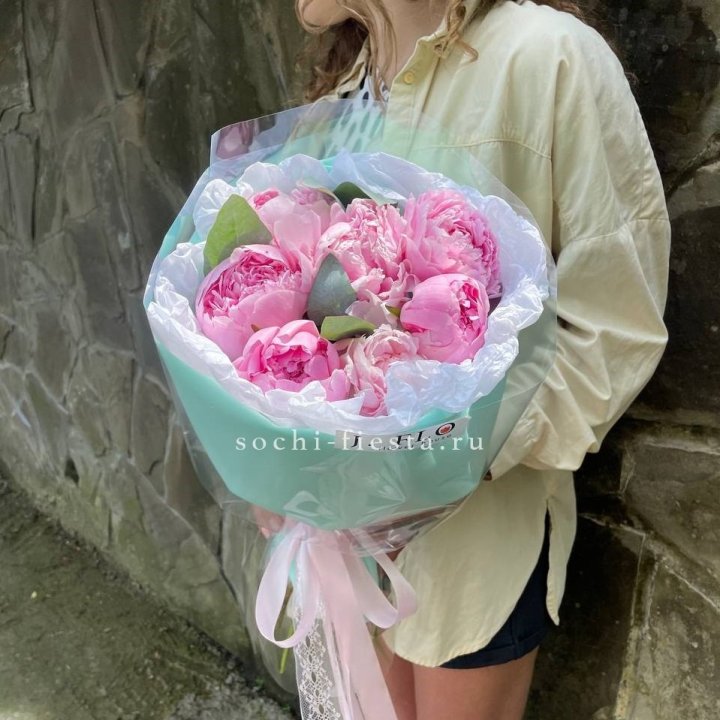 7 зефирных пионов в фоамиране в Ростове-на-Дону