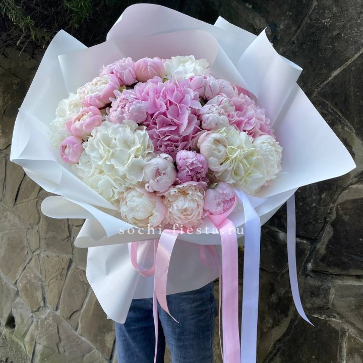 Букет "Пионы и Гортензии" в Ростове-на-Дону