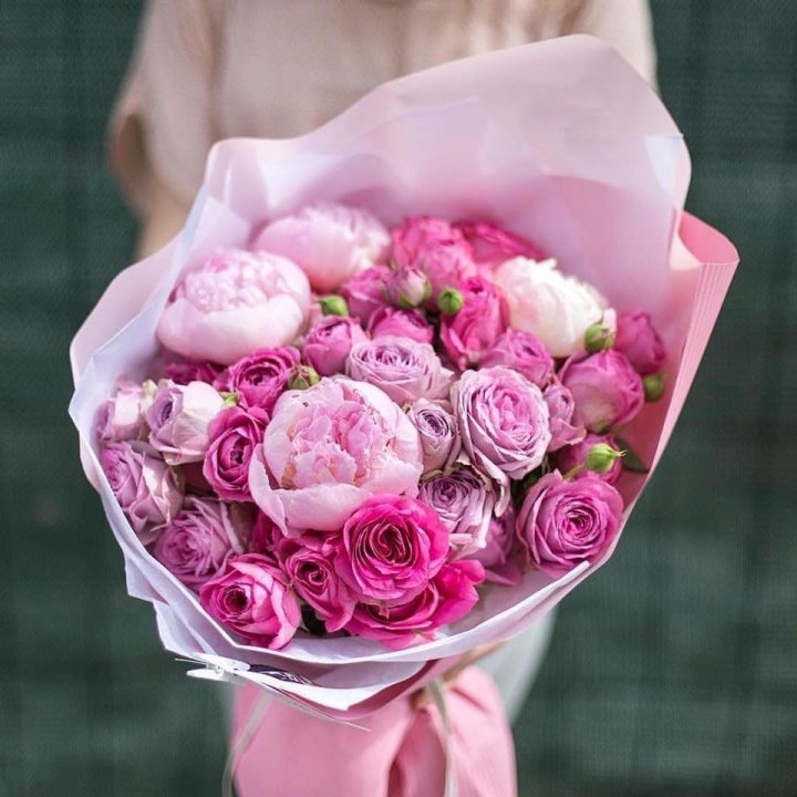 Букет с пионами "Леси" в Ростове-на-Дону