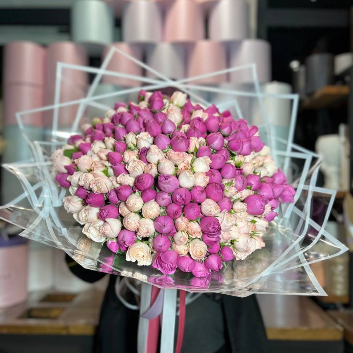 101 кустовая пионовидная роза в Ростове-на-Дону