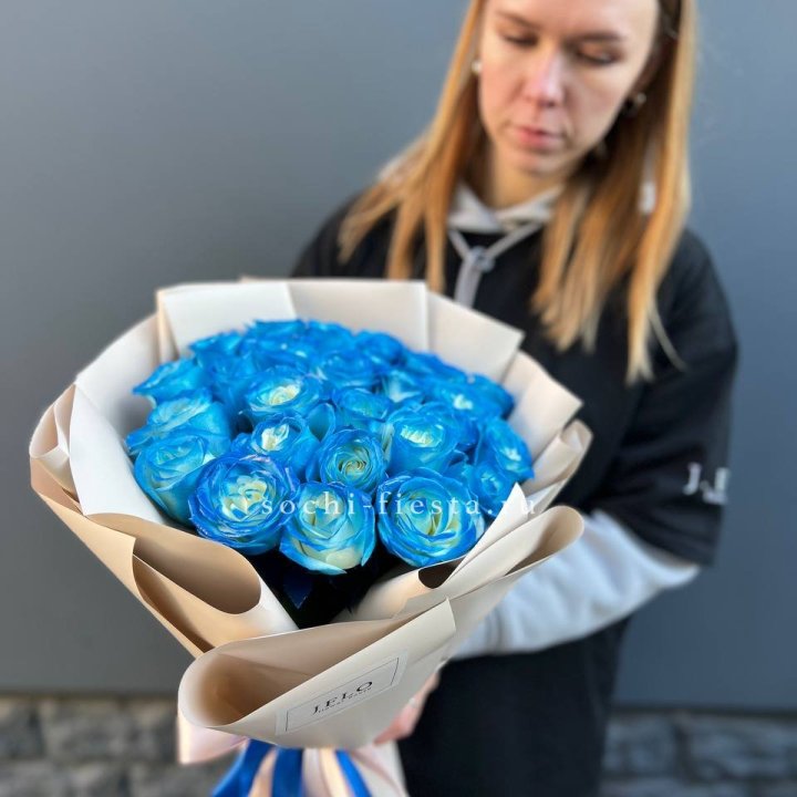 Букет синих роз блю логан в Ростове-на-Дону