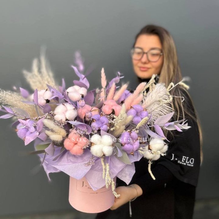 Авторский бокс с сухоцветами №4 в Ростове-на-Дону